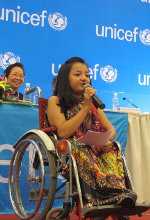 Bài phát biểu lưu loát hoàn toàn bằng tiếng Anh của Phương Anh làm nhiều người ngưỡng mộ